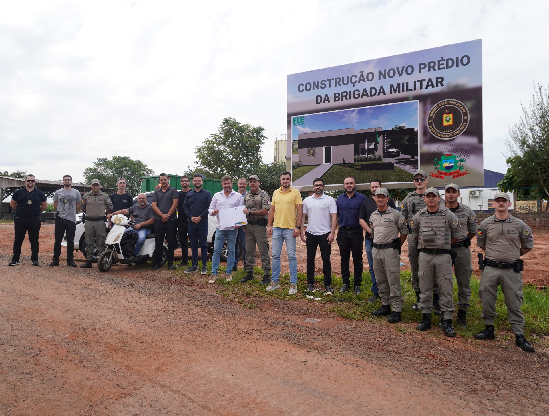 Brigada Militar BM prédio obra Bom Retiro do Sul – agoranovale-lajeado
