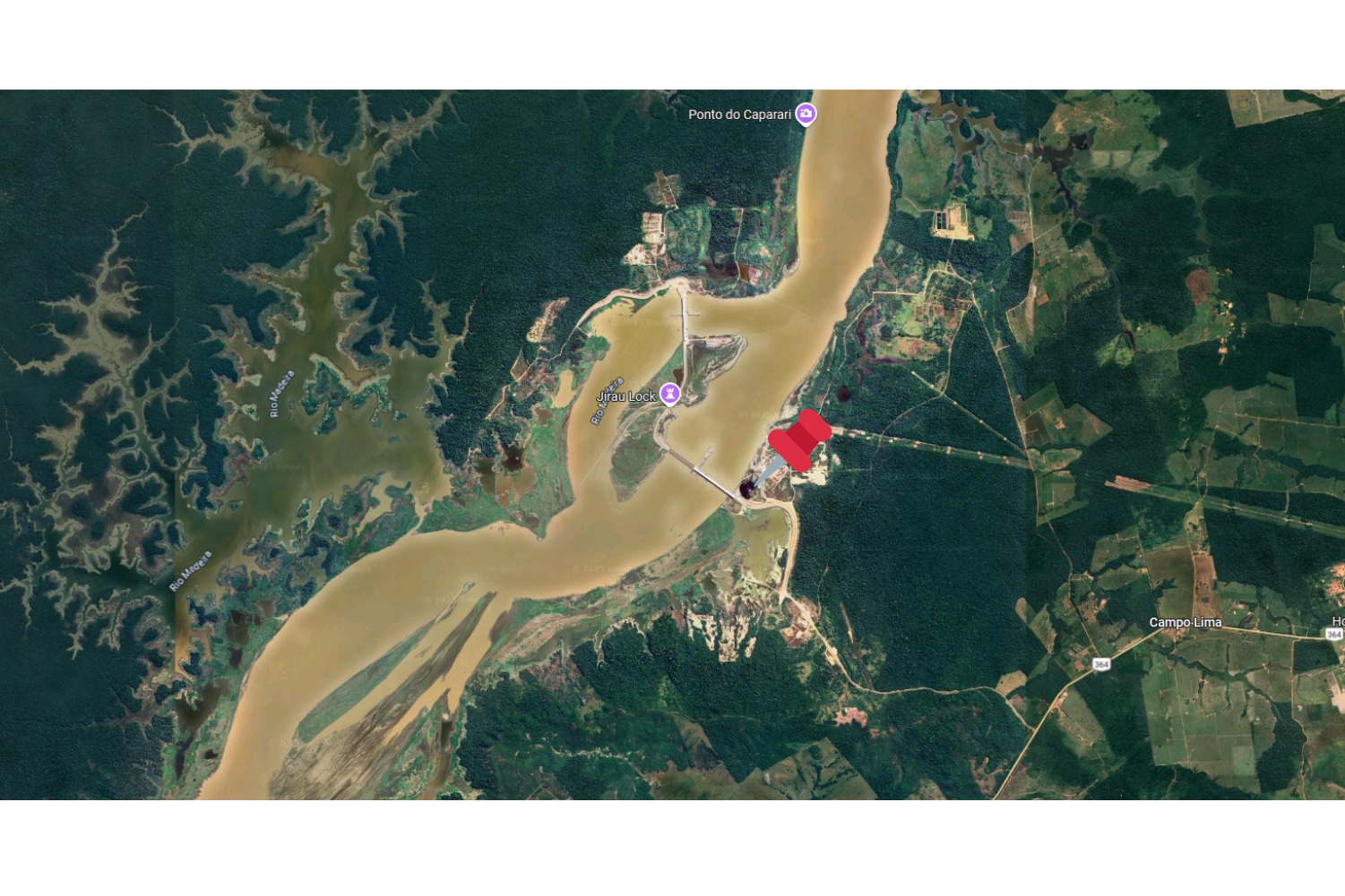 4) Localização das amostras no mapa da região – Crédito – Reprodução – Google Maps