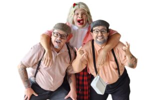 1) Trio Geriatricus se apresenta pela primeira vez no Teatro Univates em maio. – Crédito Divulgação