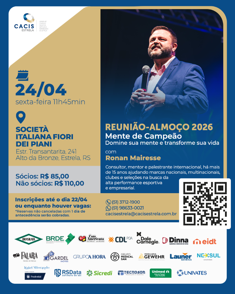 CACIS – CARD REUNIÃO-ALMOÇO COM Ronan Mairesse