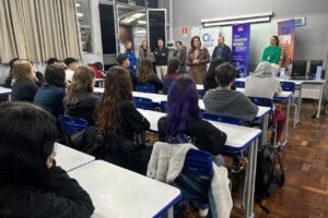 Aula inaugural Trilhas da Inovação – Adriana e equipe do SENAI