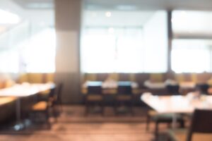 Abstract blur restaurant interior