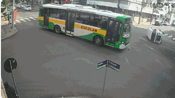 acidente van e ônibus