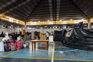Abrigo das famílias Lajeado enchente