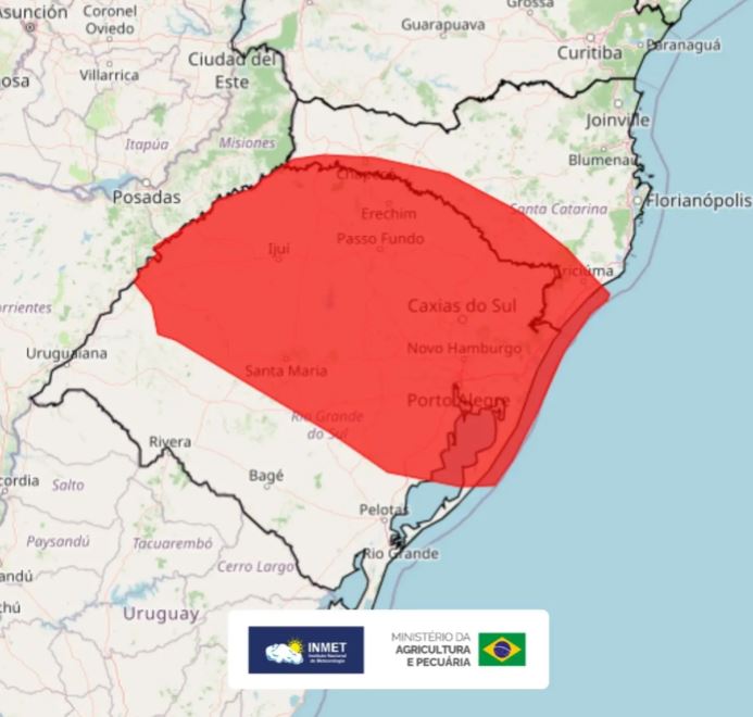 mapa RS temporal