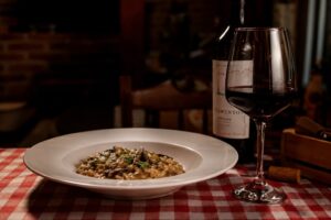 vinho risotto comida italiana