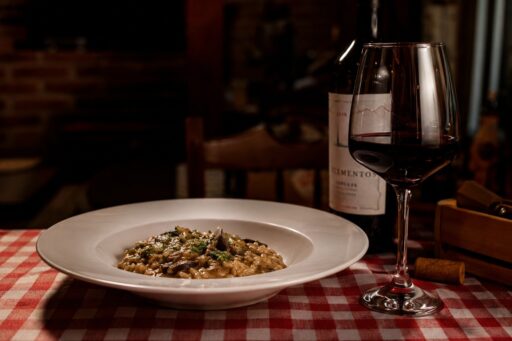 vinho risotto comida italiana